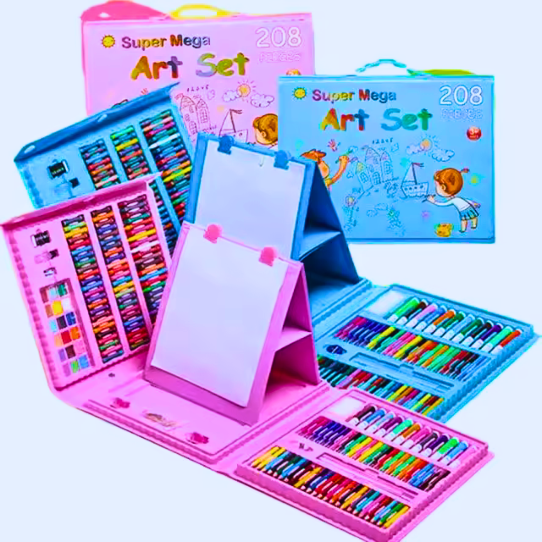 Kit d'Artiste Super Méga 208 Pièces pour Enfants - Créativité Sans Limites !