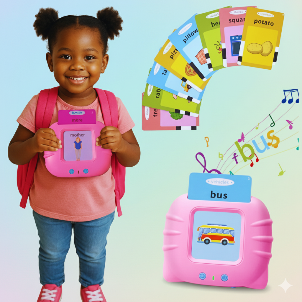 Jouets éducatifs pour enfants Machine d'apprentissage de cartes Flash (Français Anglais)