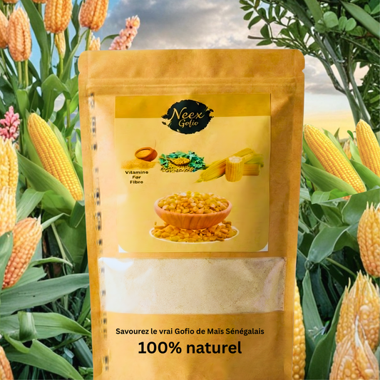 Céréales de maïs 100% naturelles, riches en nutriments, pour une bonne digestion chez l'enfant et l'adulte.