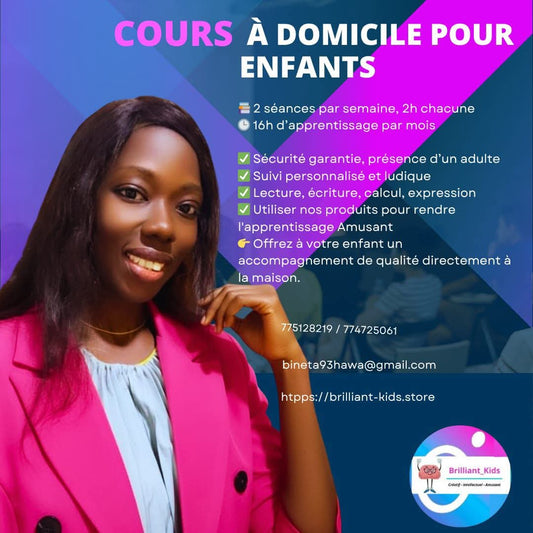 Cours à domicile pour enfants. Apprentissage sécurisé et ludique à la maison 👶📚